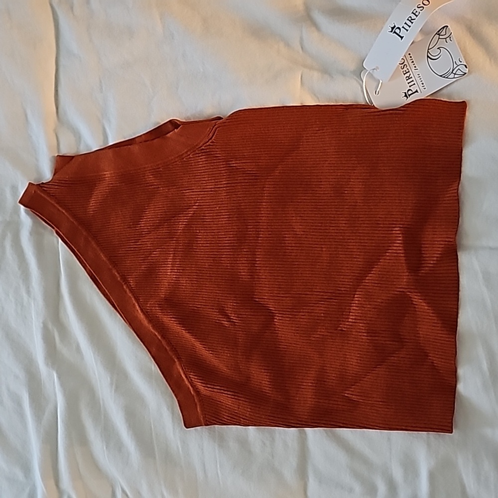 One shoulder open back top